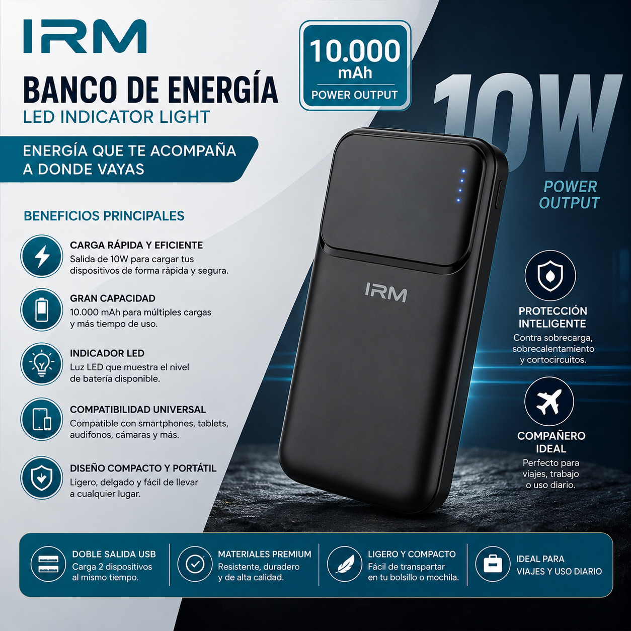 Powerbank IR39 10000mAh Cargador