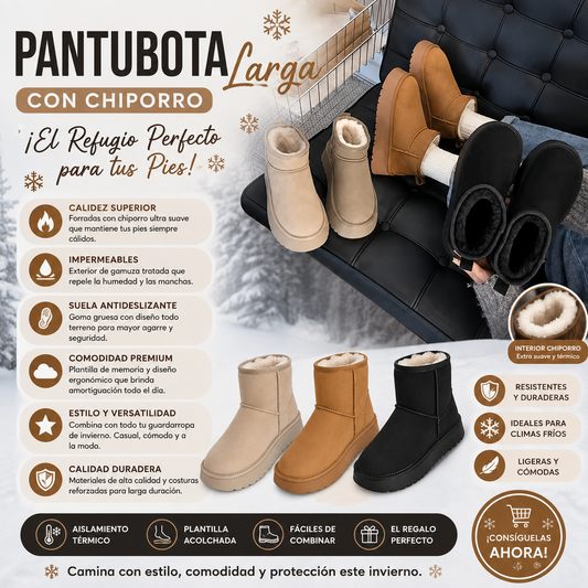 Pantubota Larga Con Chiporro Mujer